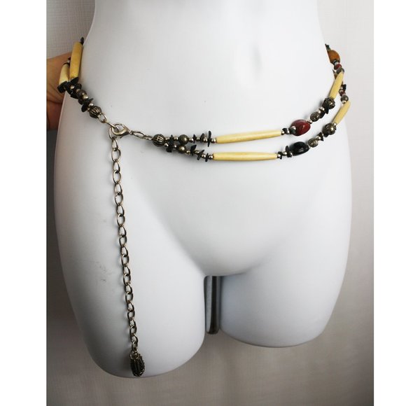 Accessories - Vintage Adjustable Beaded Belt Fits 32-37